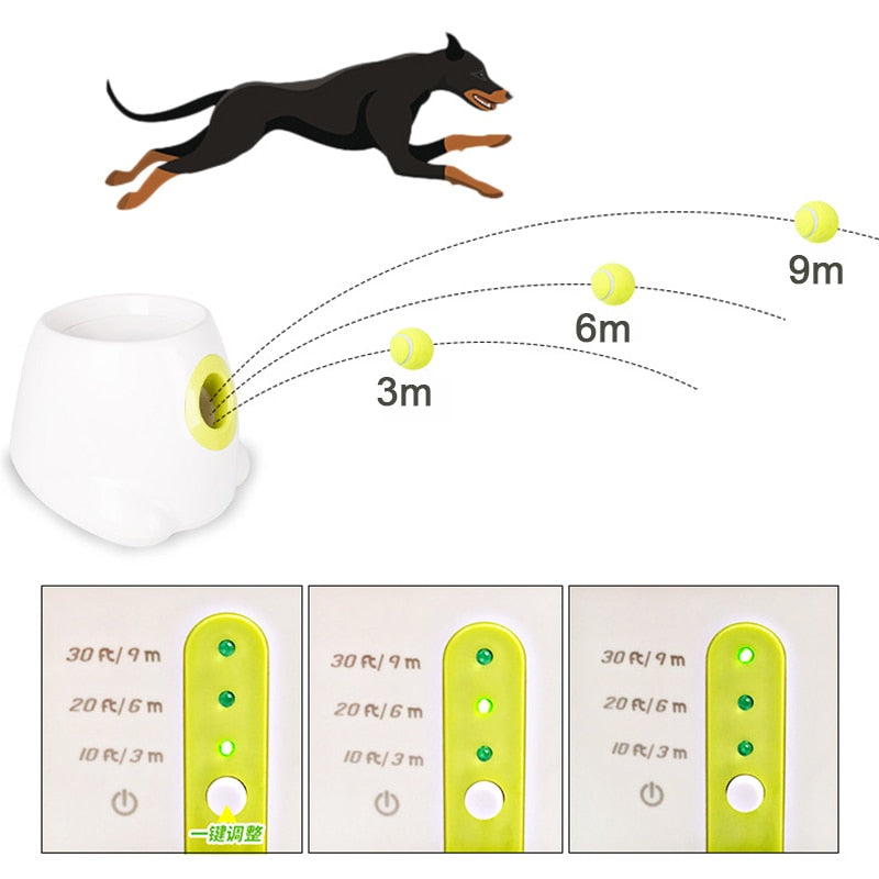 Dog Pet Toys Tennis Launcher Automatic Throwing