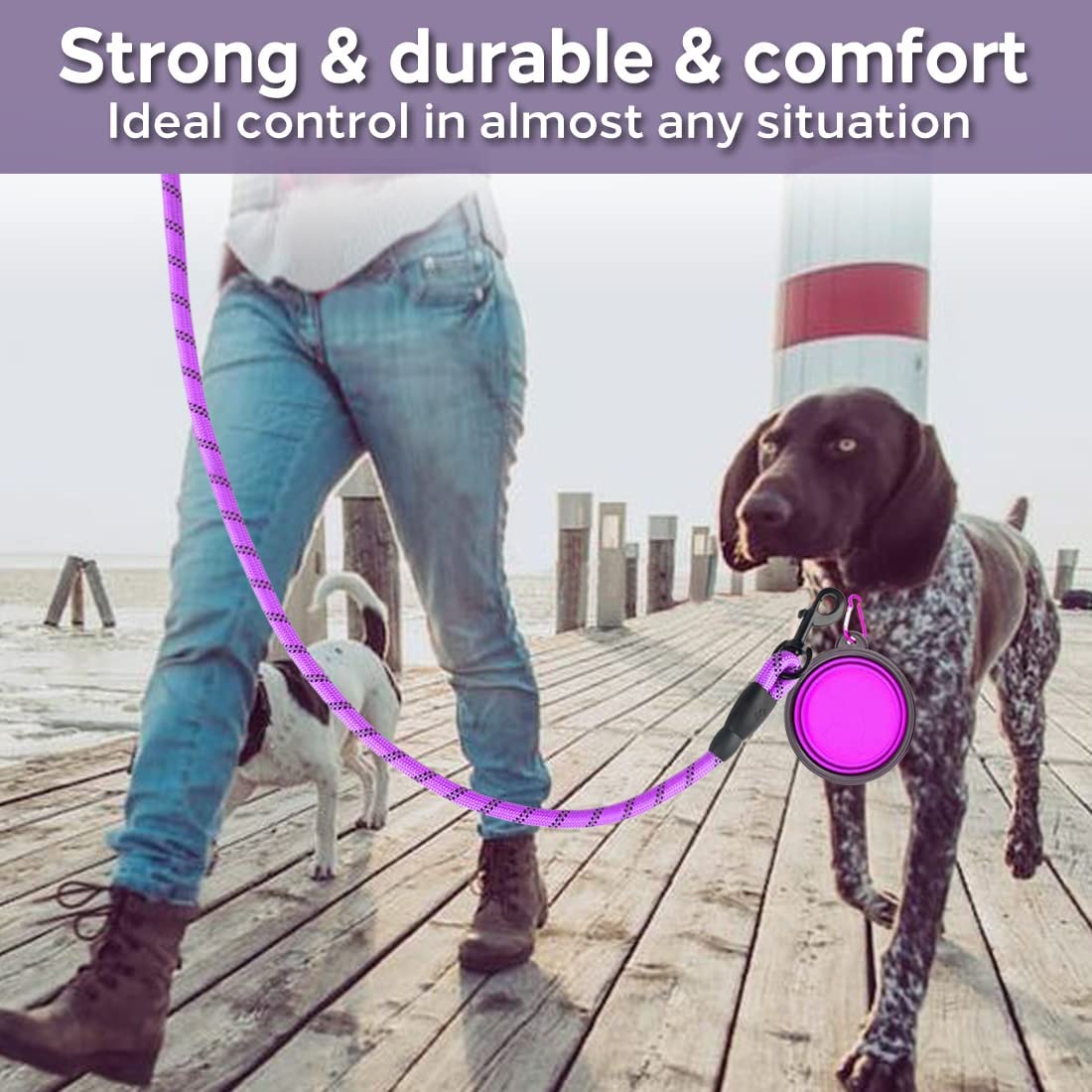 Reflective Leash For Big, Small, Medium Dog