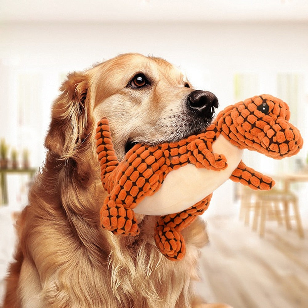 1PC Dogs Pet Plush Dinosaur Toys